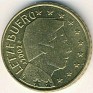 Euro - 50 Euro Cent - Luxembourg - 2002 - Brass - KM# 80 - Obv: Grand Duke's portrait Rev: Value and map - 0